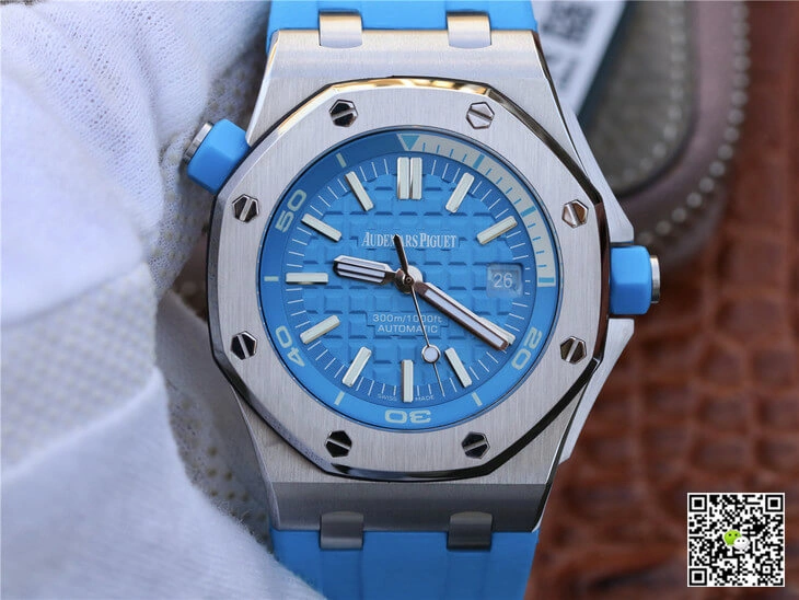 Audemars Piguet Royal Oak Offshore Diver 15710ST.OO.A032CA.01 JF Factory 1:1 Best Edition Replica Watch Blue Strap